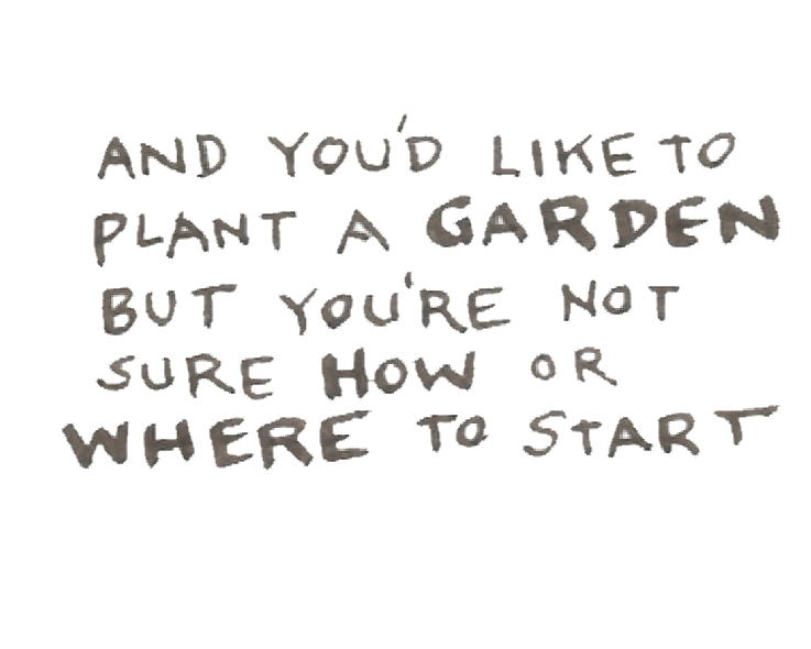 and you'd like to plant a garden but your're not sure how or where to start . . .